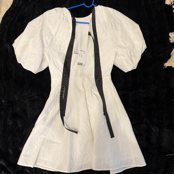 H&M JACQUARD-WEAVE TIE-BACK DRESS size XS - Picture 4 of 4